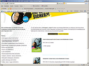 Screenshot: DVD-Datenteil im Webbrowser